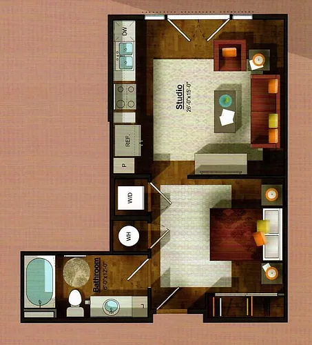 Floor plan Birch - FURNISHED