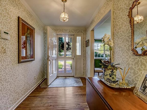 Looking back to the glass front door