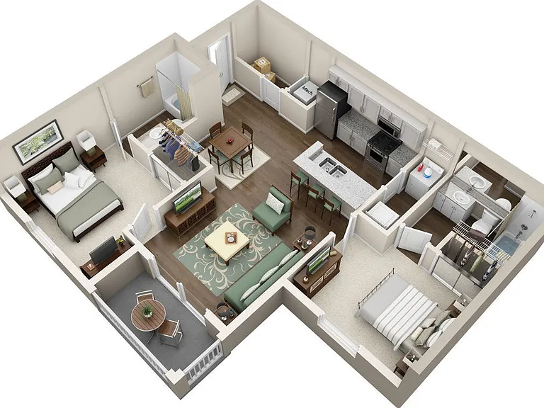 B2A floor plan Haven at Patterson Place