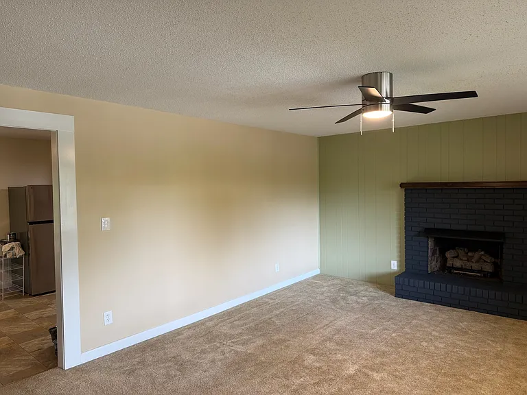 Living room with gas fireplace