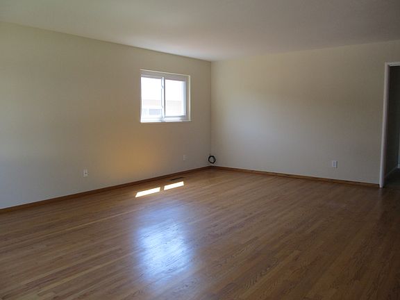 Living room with hardwood