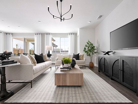 Spacious illuminated gathering room