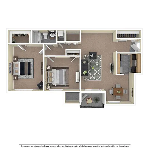 Floor plan Creekside North- 2 Bedroom