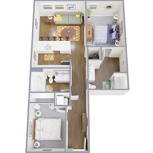 Floor plan Courduroy Divan