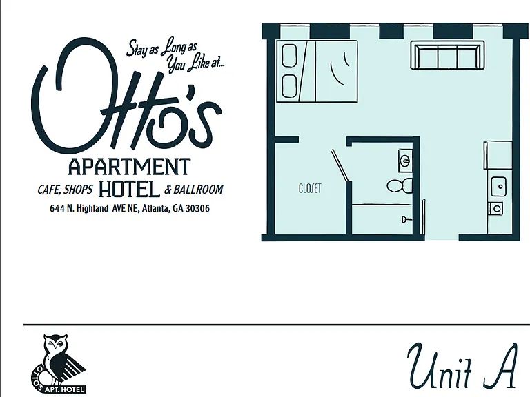 Otto's Apt Hotel Floorplan A Otto's Apt Hotel Floorplan A