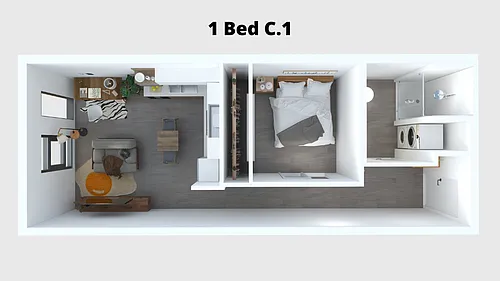 Floor plan 1 Bed D