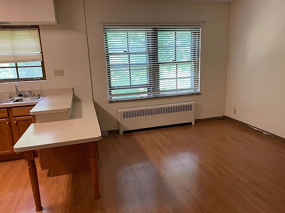 Kitchen and living room space.