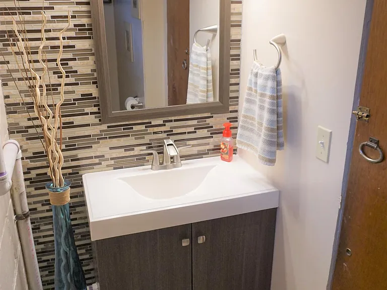half bathroom in Walk out basement