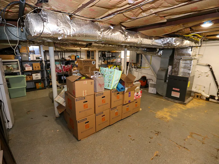 Plenty of storage in unfinished basement