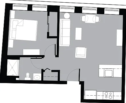 1 bed, 500 sqft, $1,950 — Photo 4