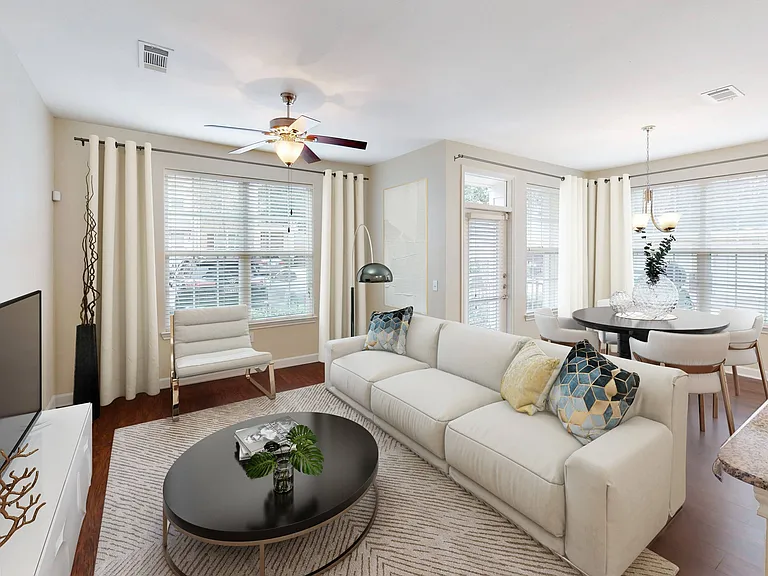 Open Floor Plan Living and Dining Room