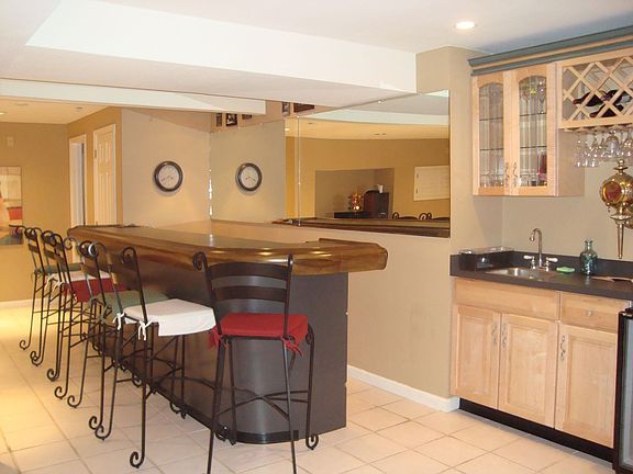 Wet bar in basement