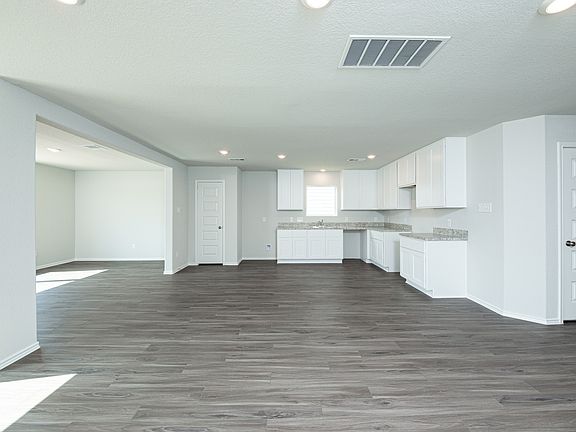 Family Room to Dining Area, Kitchen, and Flex Room