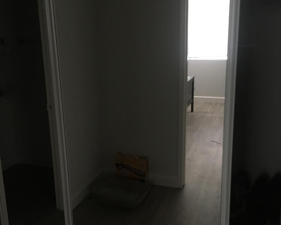 Hallway mirror sliding closet