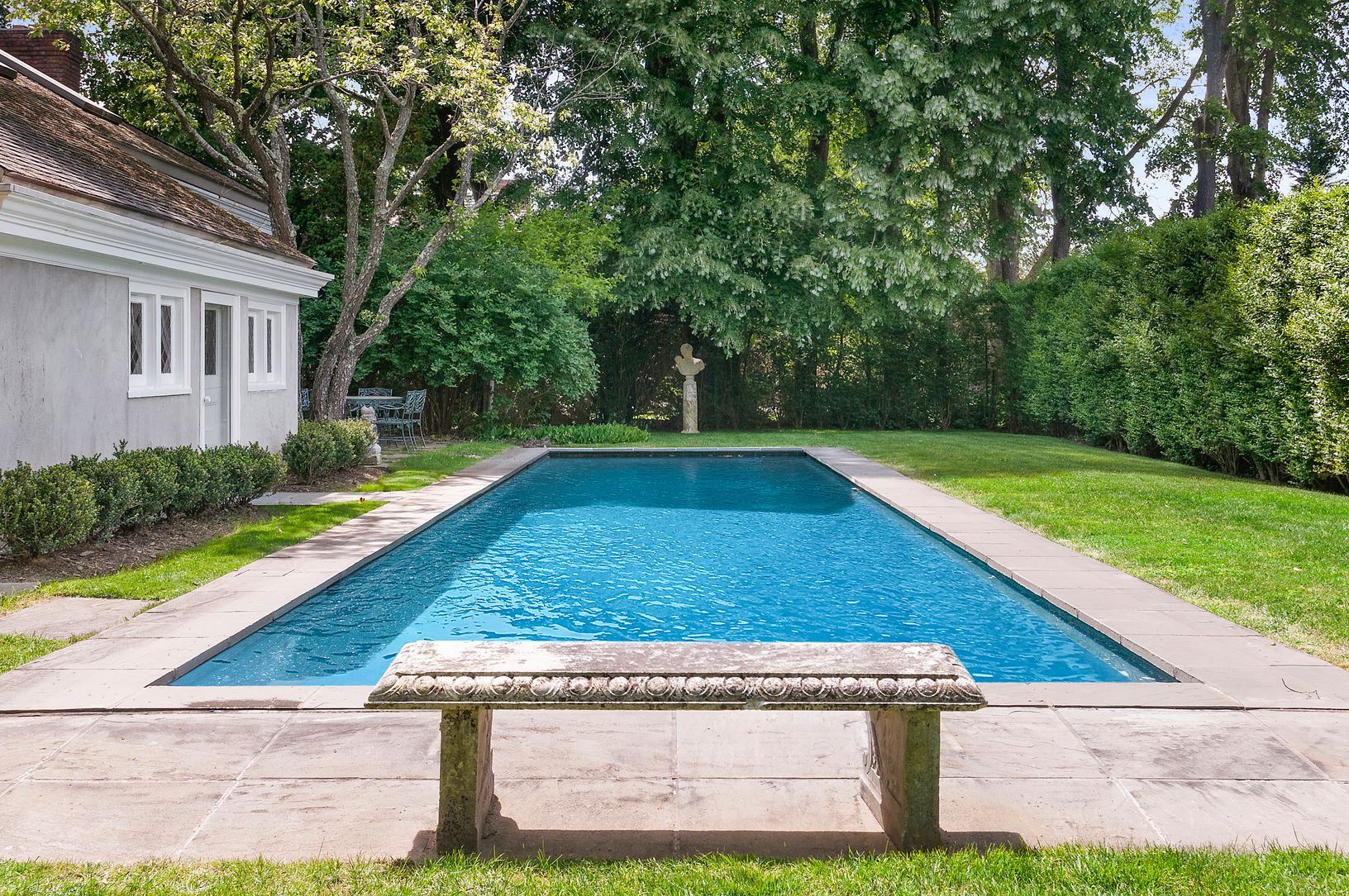  50' Heated Gunite Pool in Leafy Parklike Setting 