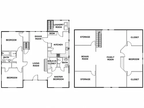 Floor plan 4 Bed / 2 Bath House