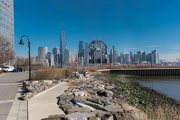 Colgate Clock, Paulus Hook, Hudson River, Jersey city, New Jersey