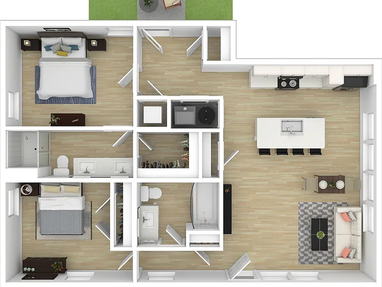 2 Bedroom | 2 Bathroom Duplex - Ground 2 Bedroom | 2 Bathroom Duplex - Ground