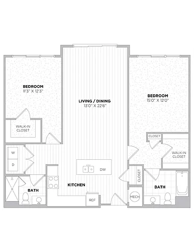 Floor plan 2 Bedroom