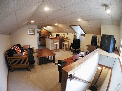 Main floor - living through kitchen to bedroom