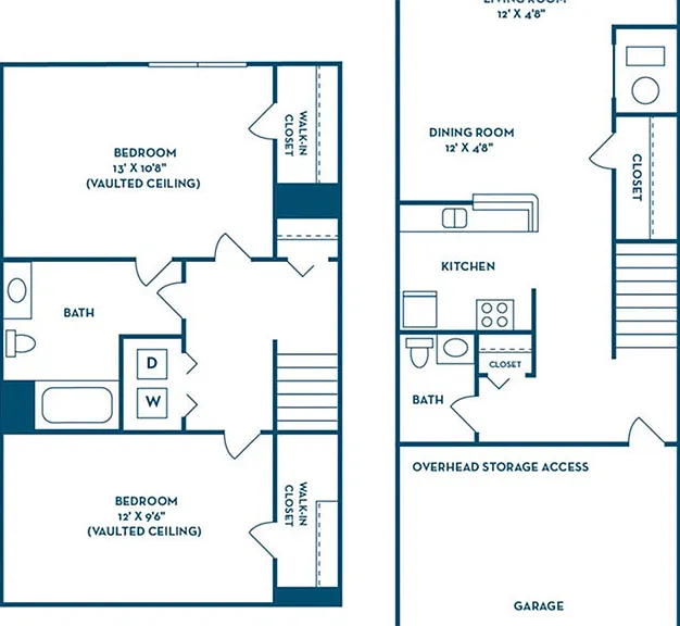 2 Bedroom | 1.5 Bath | 960 SF | Attached Garage 2 Bedroom | 1.5 Bath | 960 SF | Attached Garage