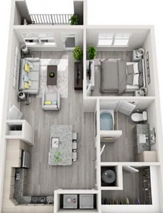 One Bedroom Floor Plan One Bedroom Floor Plan