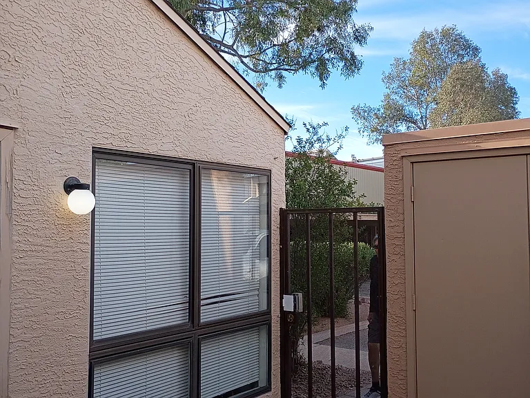 Front gate ang private gated patio
