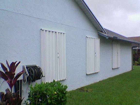 side view w/ hurricane shutters