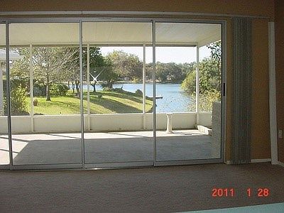 Living room view of lake