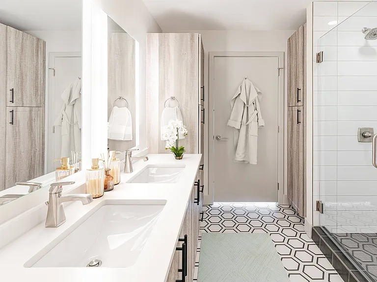 Spa-Inspired Bathrooms with Double Vanity