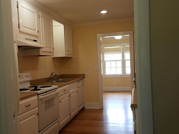 View from kitchen into dining room.