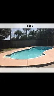 Swimming pool with Deck newly painted.