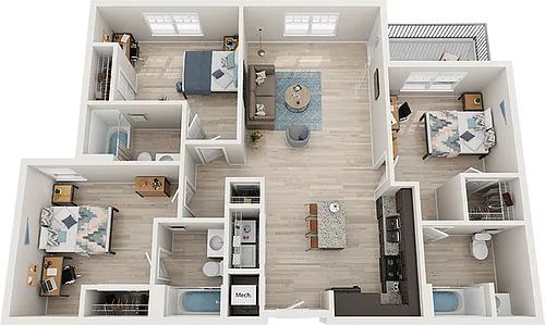 Floor plan 3x3 Balcony - Platinum