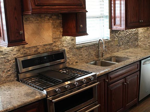 new stainless double oven/gas