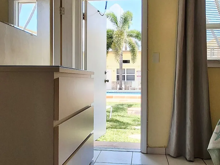 door leading out to the pool