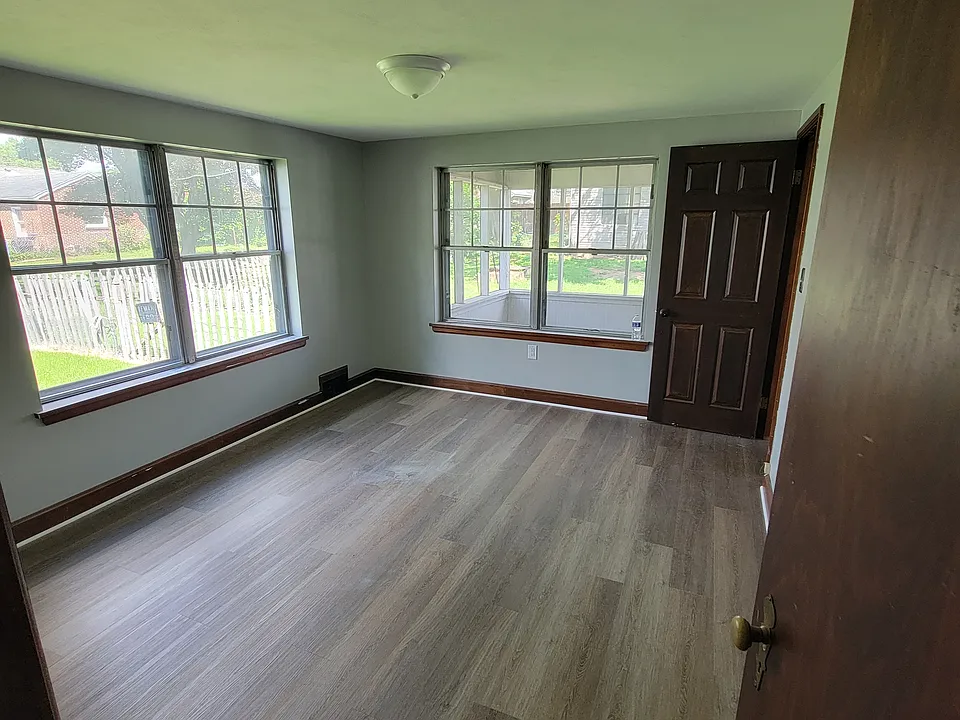 Bedroom with new flooring