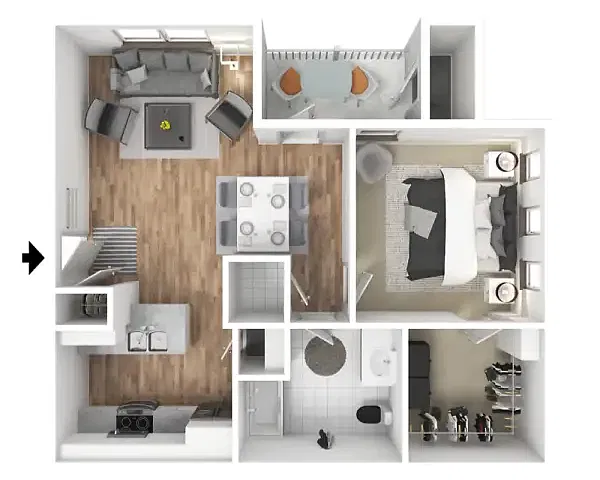 Floor plan One Bedroom