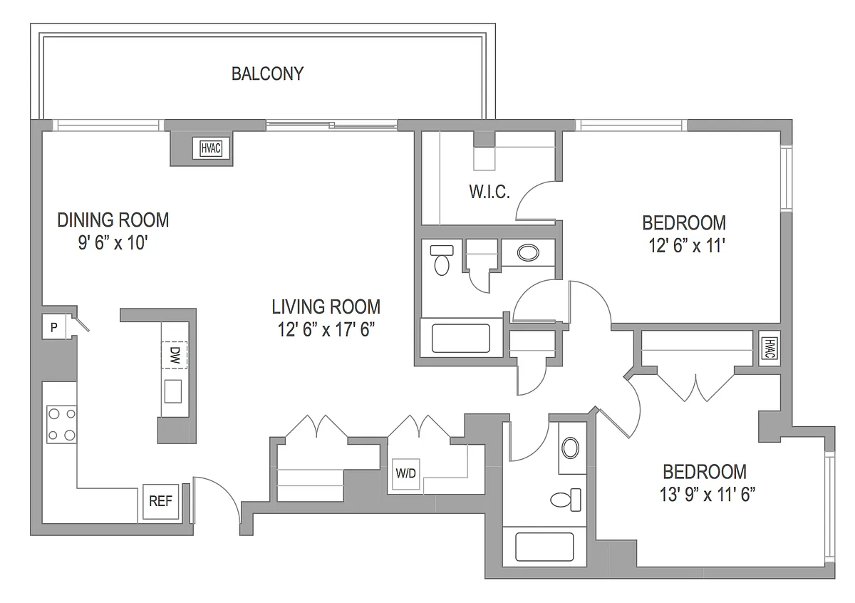 Floor plan 2x2 Modernized