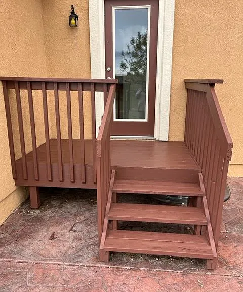 Rear door from the laundry room