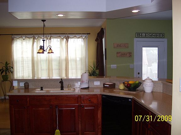 Cherry cabinets & Corian Counter tops