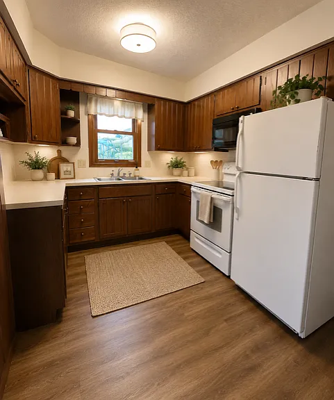 Staged image of kitchen