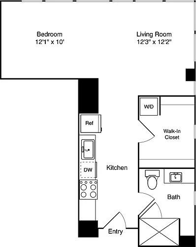 Floor plan Studio B