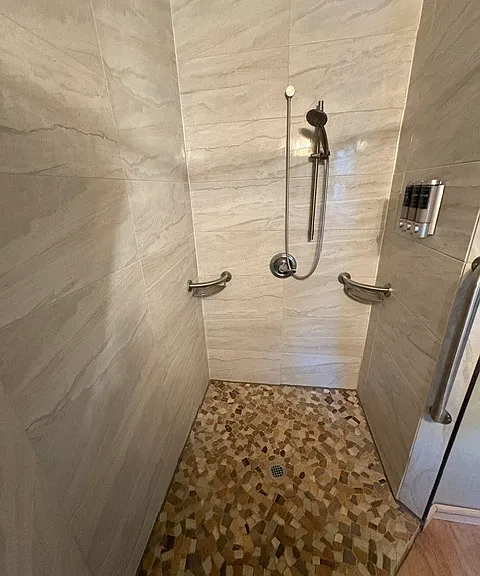 Spacious shower