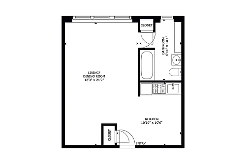 Floor plan Unit 2 - 50% AMI