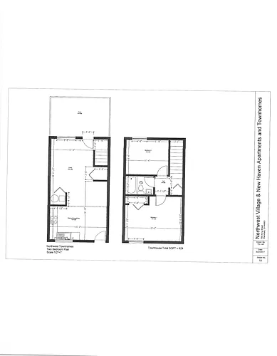 Floor plan 2 Bedroom Parkside Townhouse