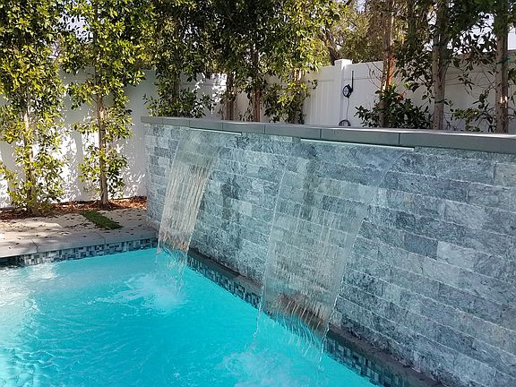 Waterfall at pool