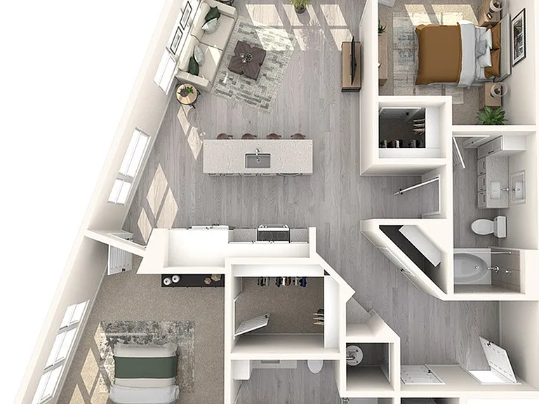 2 Bedroom, 2 Bath 2 Bedroom, 2 Bath