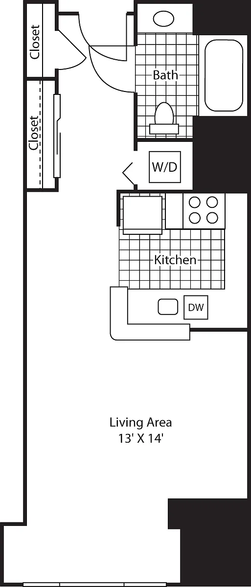 Floor plan Studio 533
