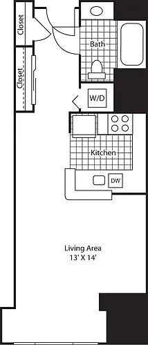 Floor plan Studio 533
