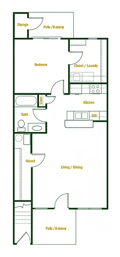 Floor plan 1 X 1